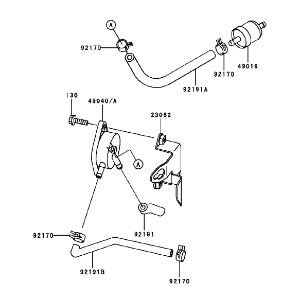 Fuel TankFuel Valve Assembly Kawasaki FH451V-BS04