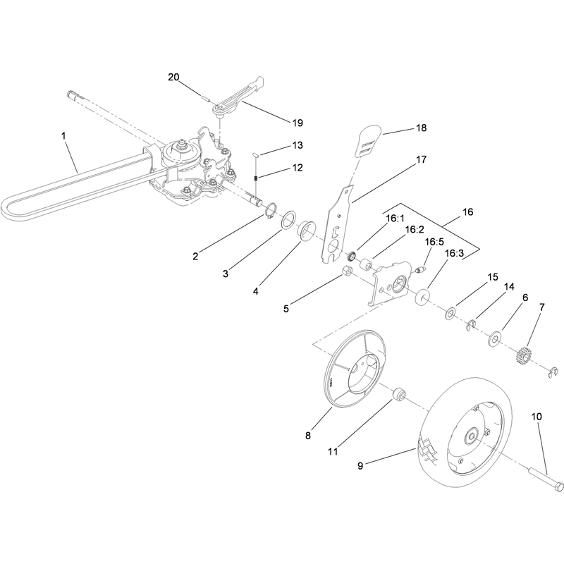 Rear Drive and Wheel Assembly