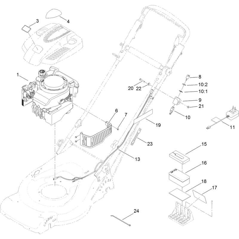 Engine and Electrical Assembly