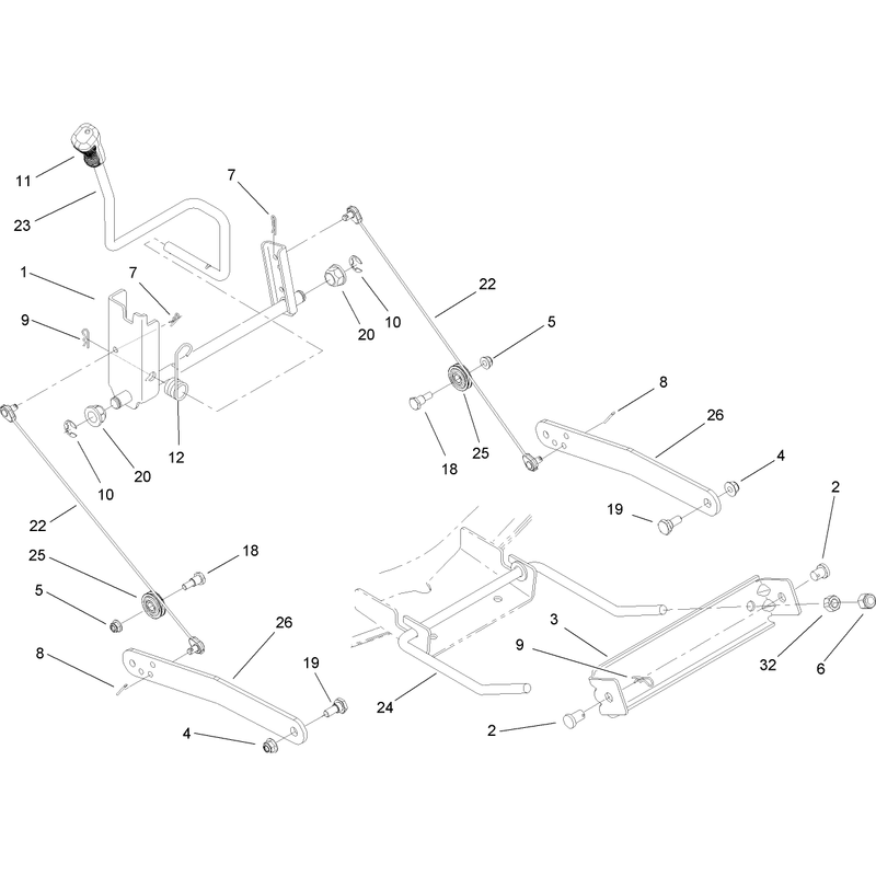 Deck Lift Arm Assembly