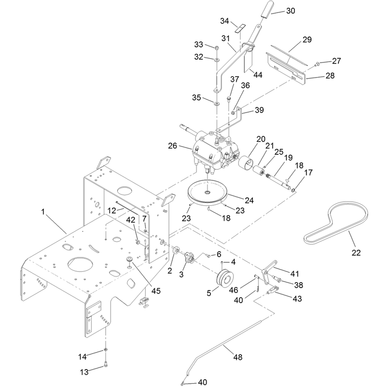 Frame and Transmission Assembly