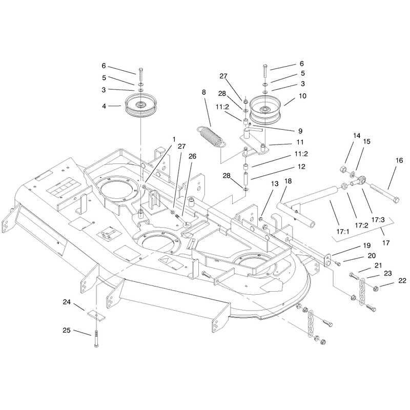 Idler Pulleylift Strut Chains Assembly