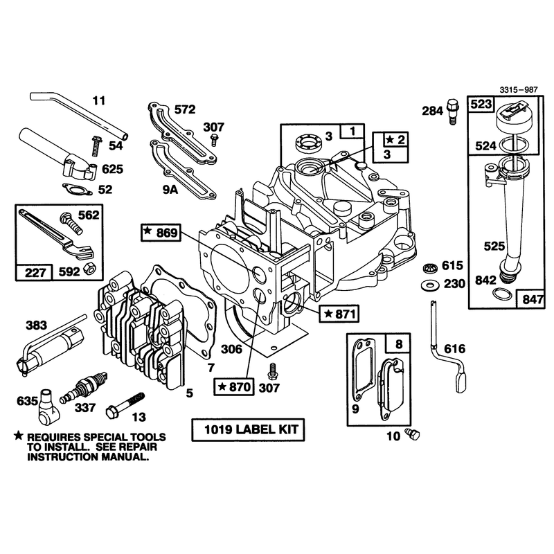 Engine Briggs and Stratton Model 124702-3115-01