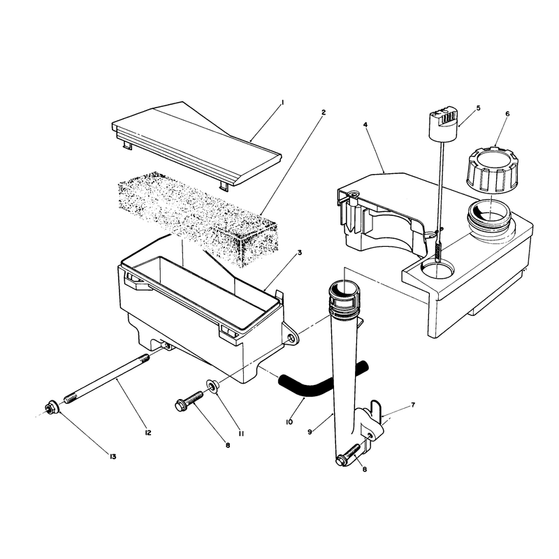 Air Cleaner and Fuel Tank Assembly Model No Vml0-7