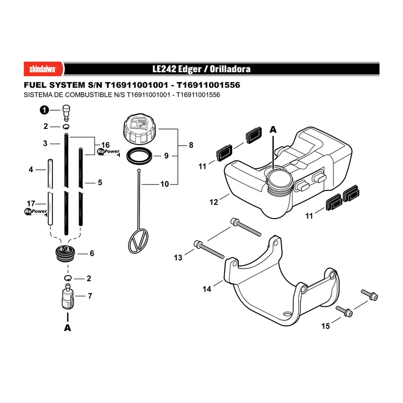 FUEL SYSTEM S/N T16911001001 - T16911001556
