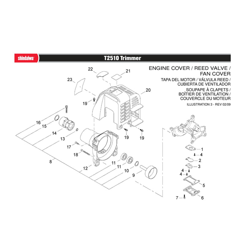 ENGINE COVER / REED VALVE / FAN COVER