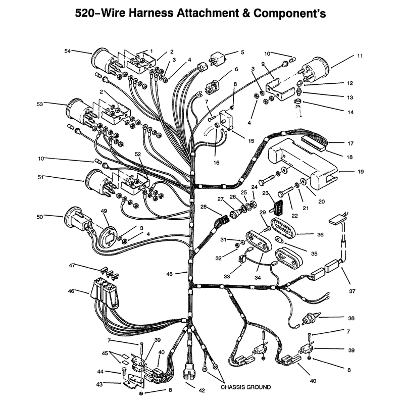 520 Wire Harness Attachment and Component S