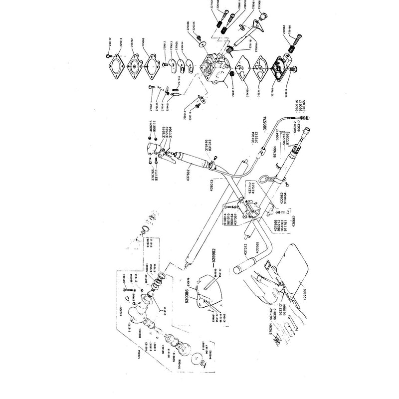 Drive Shaft Handle Gear and Carburetor