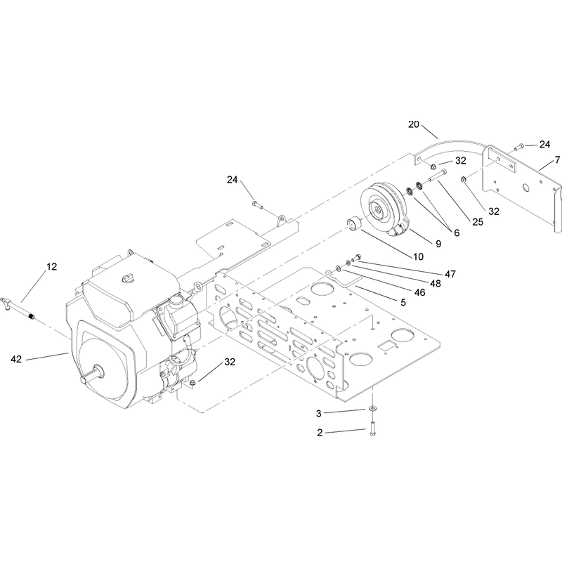Engine and Clutch Assembly
