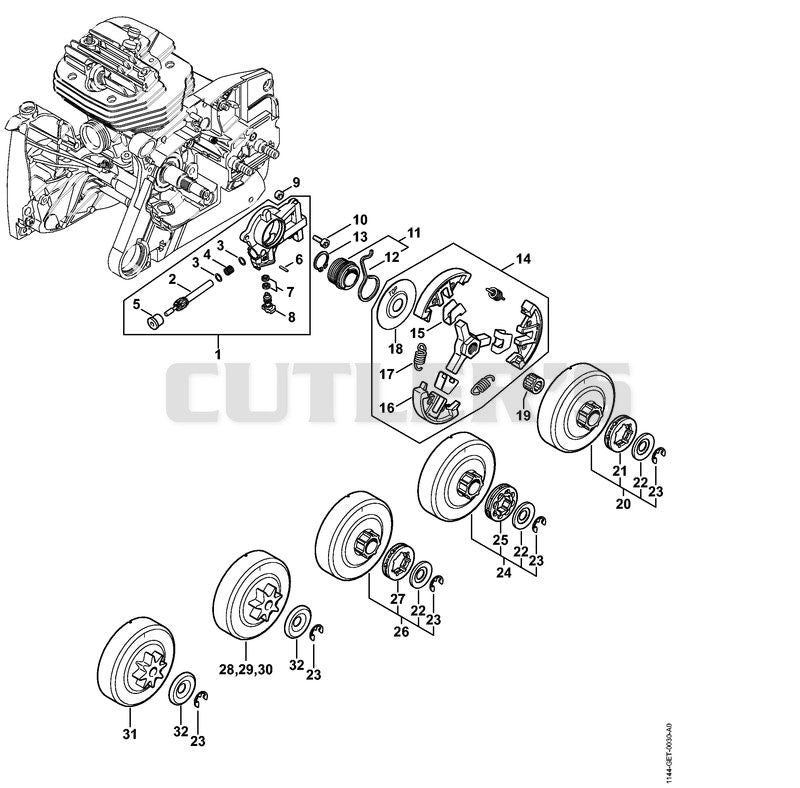 Oil pump, Clutch