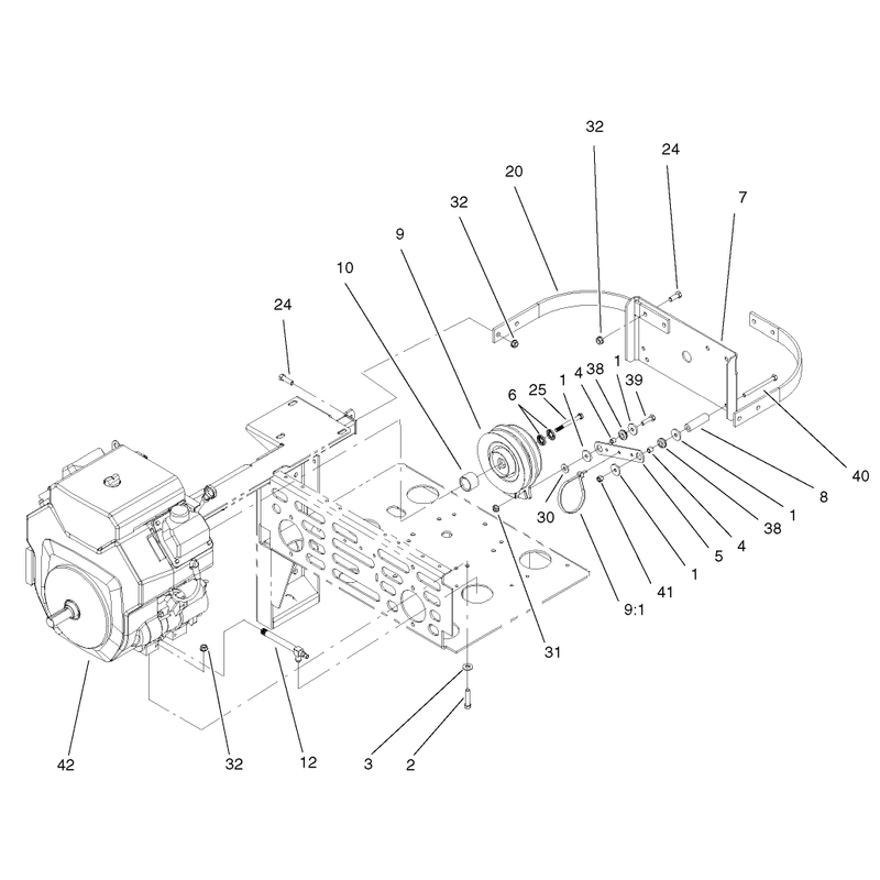 Engine and Clutch Assembly