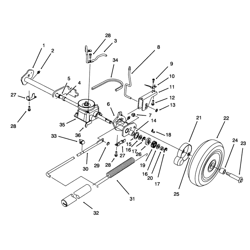 S P Rear Axle Assembly
