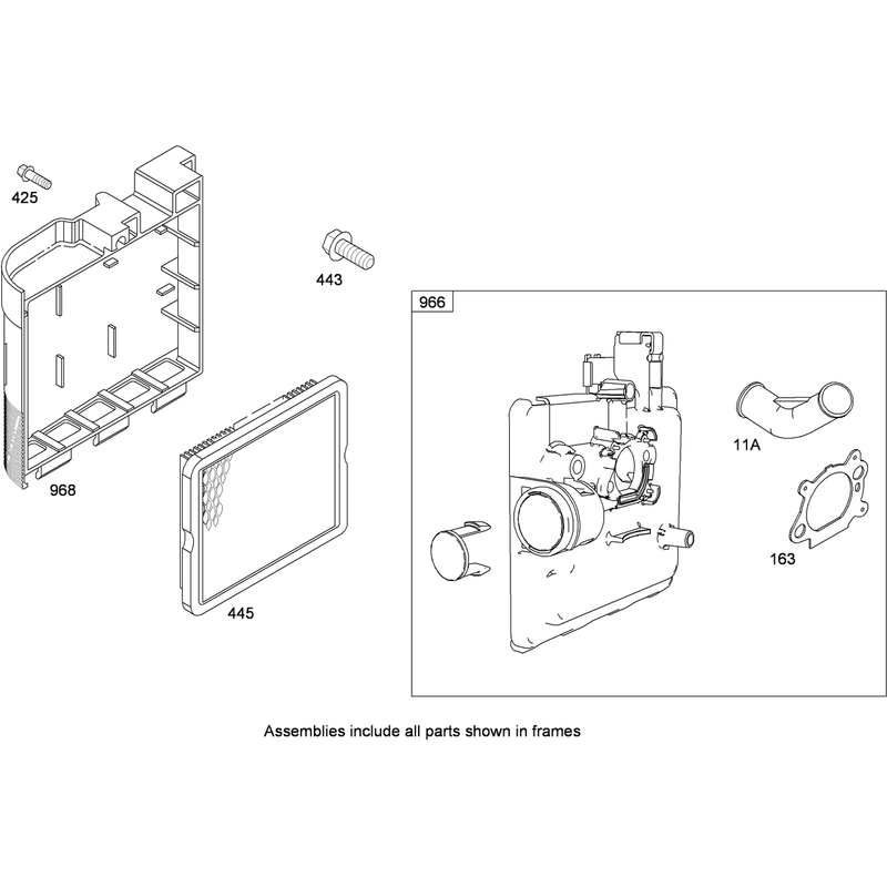 Air Cleaner Assembly Briggs and Stratton 124T02-0206-B1