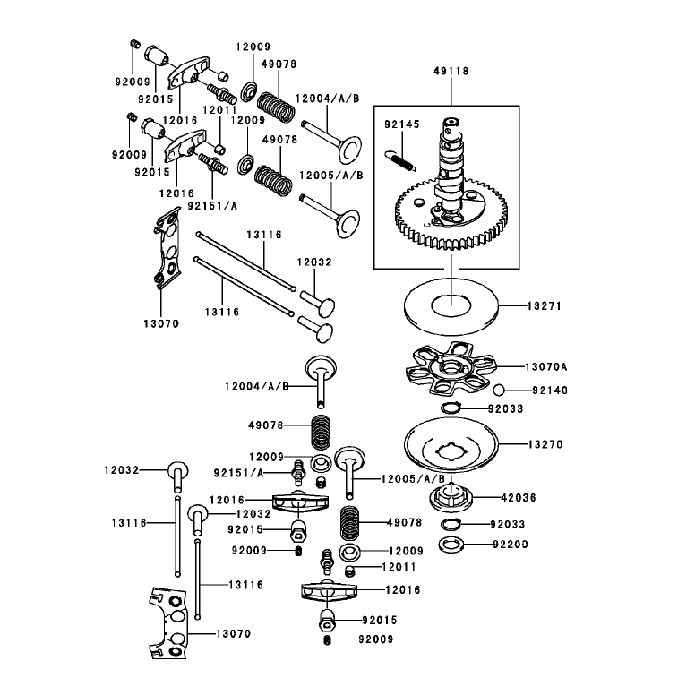 ValveCamshaft Assembly Kawasaki FH451V-BS04