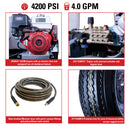 Simpson Mobile Trailer 4200 PSI 4.0 GPM Honda GX390 Gas Pressure Washer Trailer (95003)