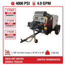 Simpson Mobile Trailer 4000 PSI 4.0 GPM CRX 420 Gas Hot Water Pressure Washer Trailer (95016)