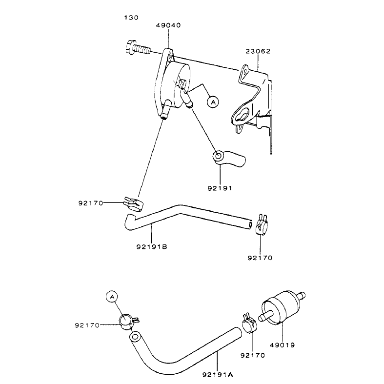 Fuel TankFuel Valve Assembly Kawasaki FH500V-AS25