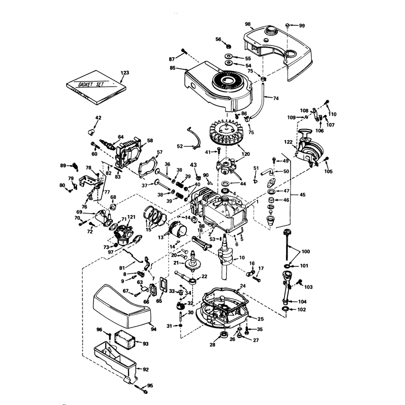 Engine Tecumseh Model No Tnt 100-10059b
