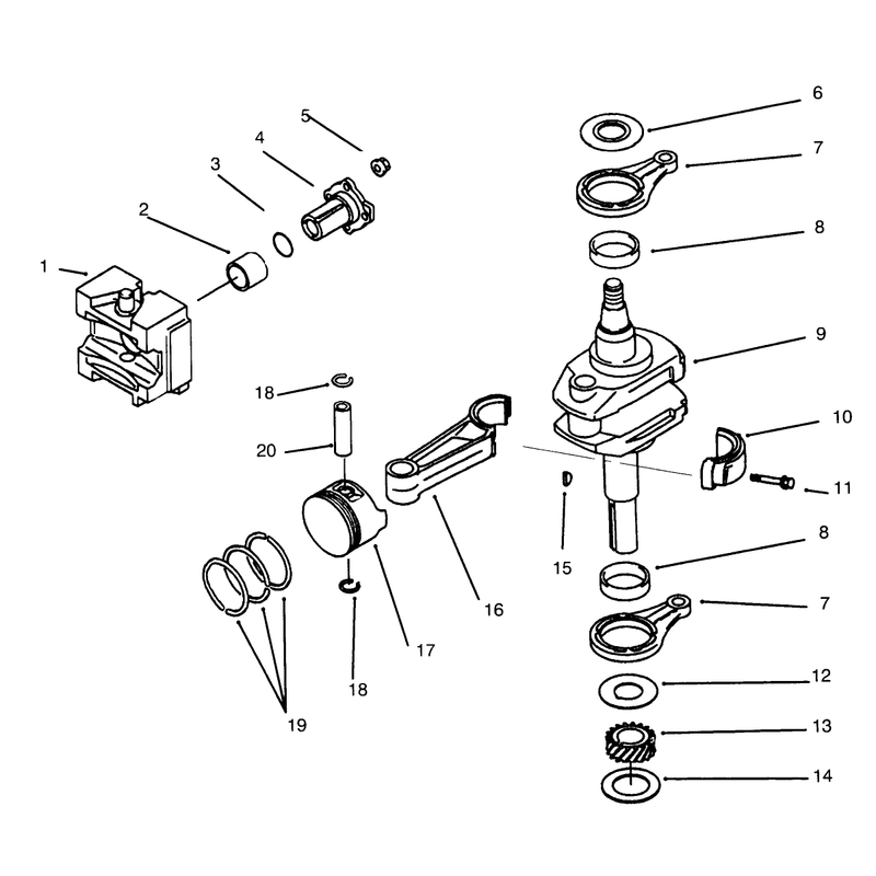 Pistoncrankshaft