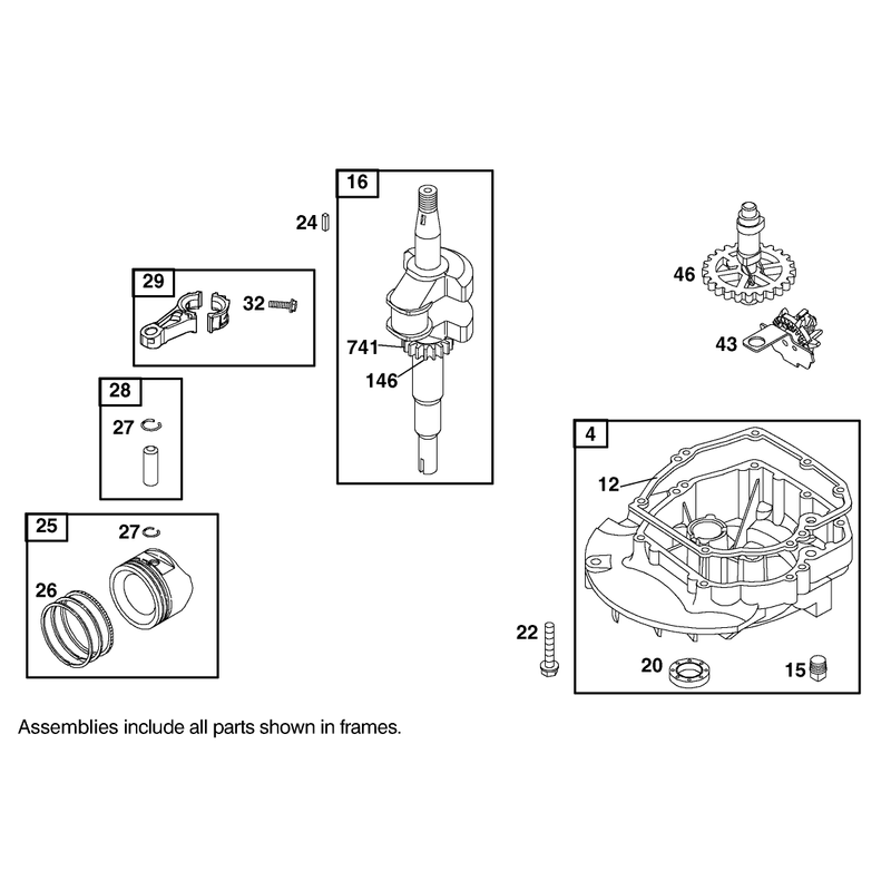 Crankshaft Assembly Engine GTS 200 Only on 20789