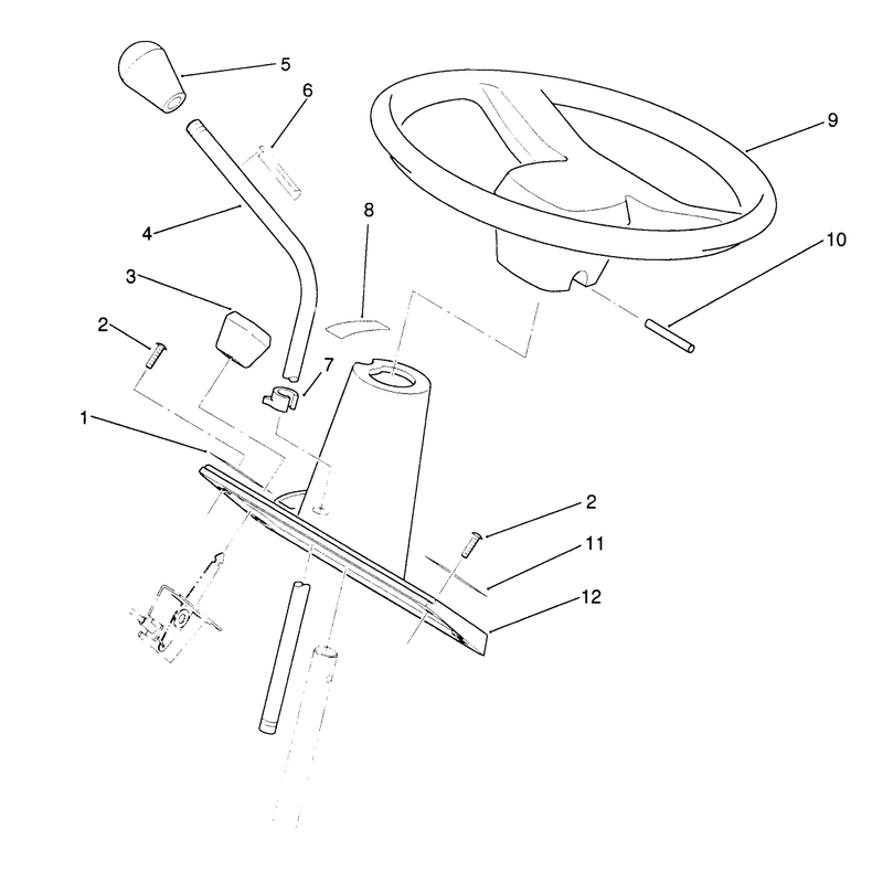 Steering Wheel and Console Assembly