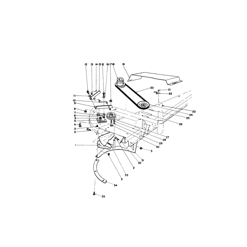 Idler Pulley & Deflector Assembly