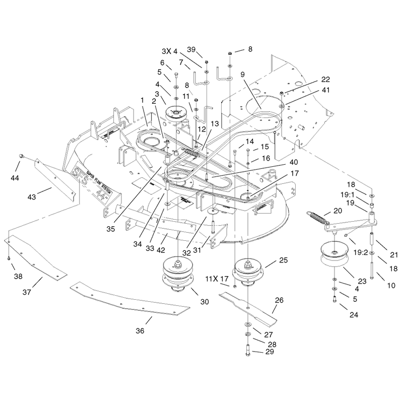 Spindle Idler Pulley and Belt Assembly