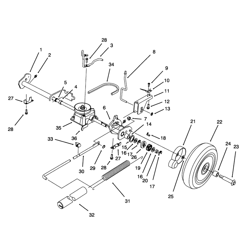 S P Rear Axle Assembly