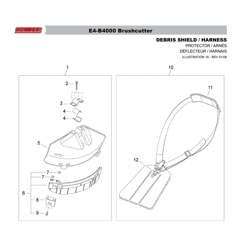 DEBRIS SHIELD / HARNESS
