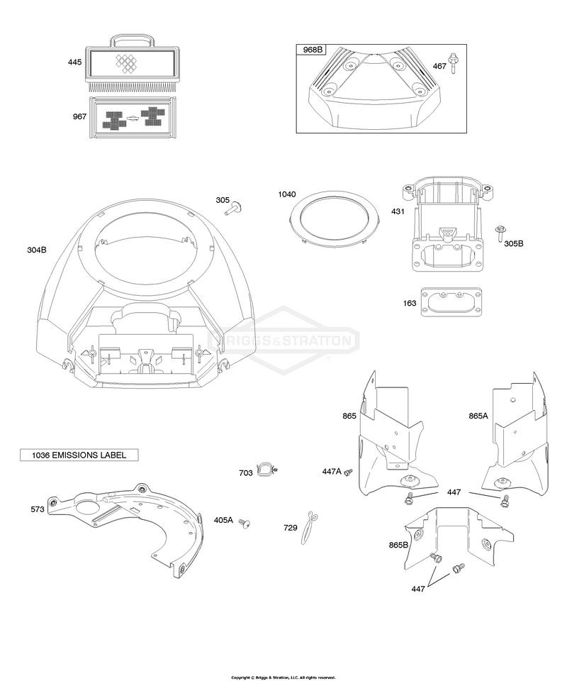 Air Cleaner, Blower Housing/Shrouds