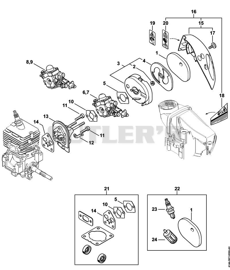 Air filter, Spacer flange