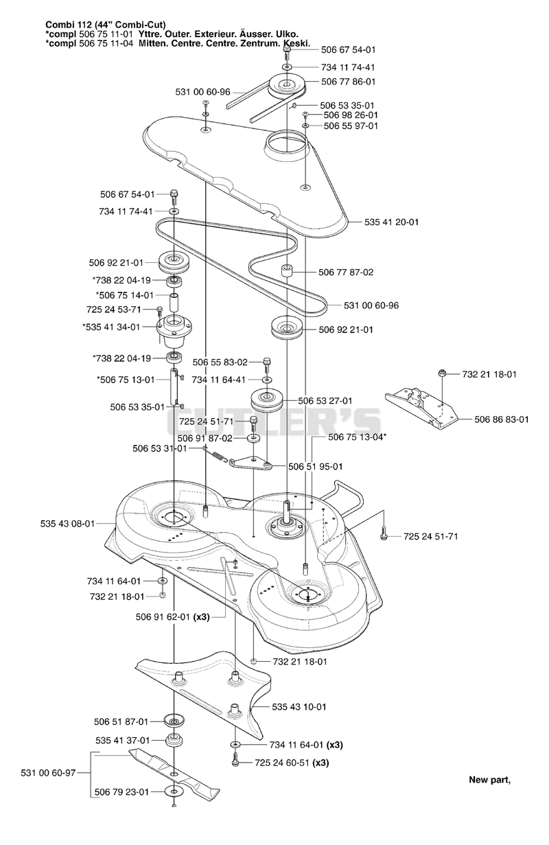 Deck Assy. 44" Combi-Cut