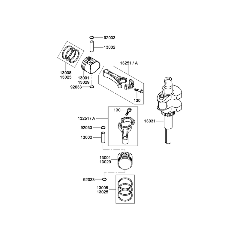 Piston and Crankshaft Assembly