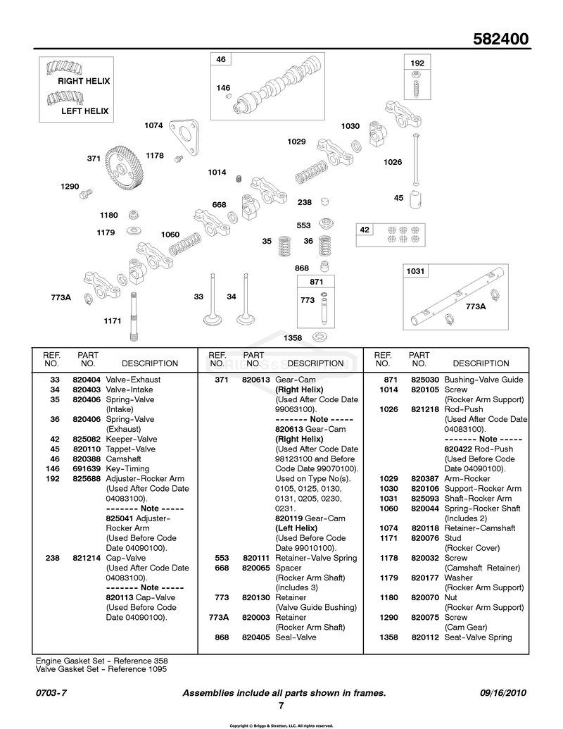 Camshaft, Rocker Arm