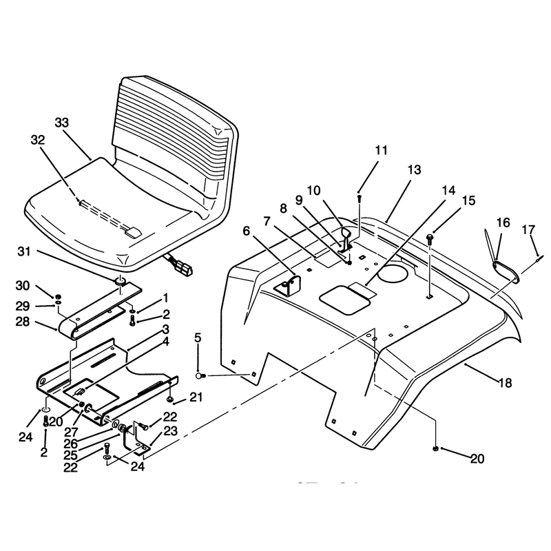 Fender and Seat Assembly