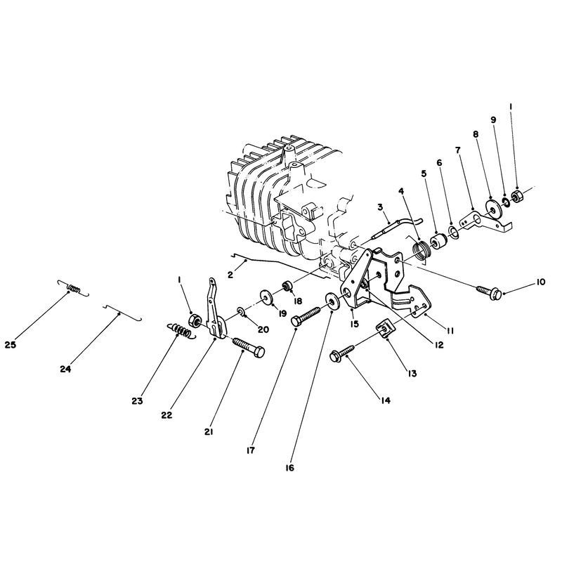 Governor Assembly Engine 47pe-4 Used on Units with Serial No 6000101 - 6002073 Engine 47pf-5 Used on Units with Serial No 6002074 and Up