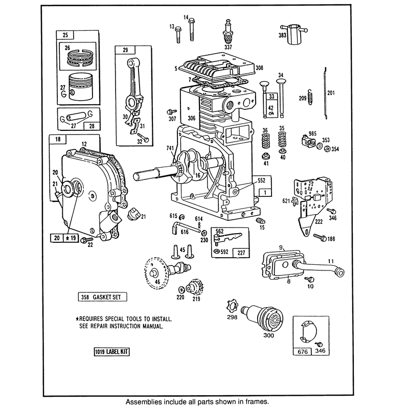 Engine Briggs & Stratton Model 190406 Type 3104-01