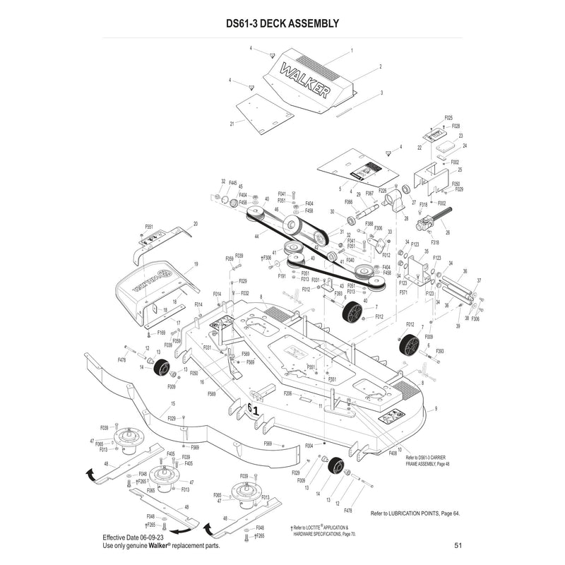 DS61-3 DECK ASSEMBLY