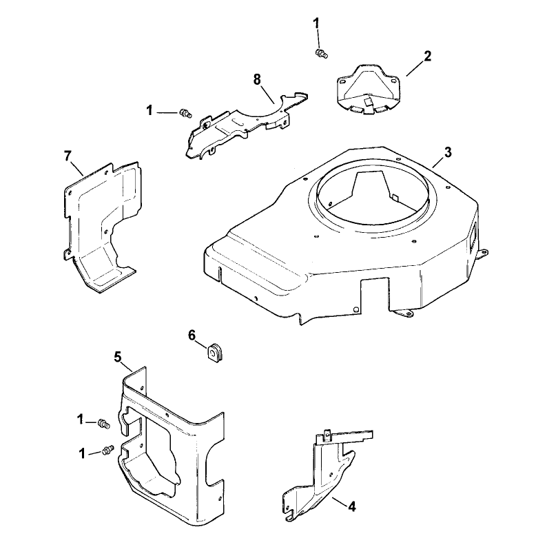 Blower Housing and Baffles Engine Kohler Model No Cv131 Spec 21524