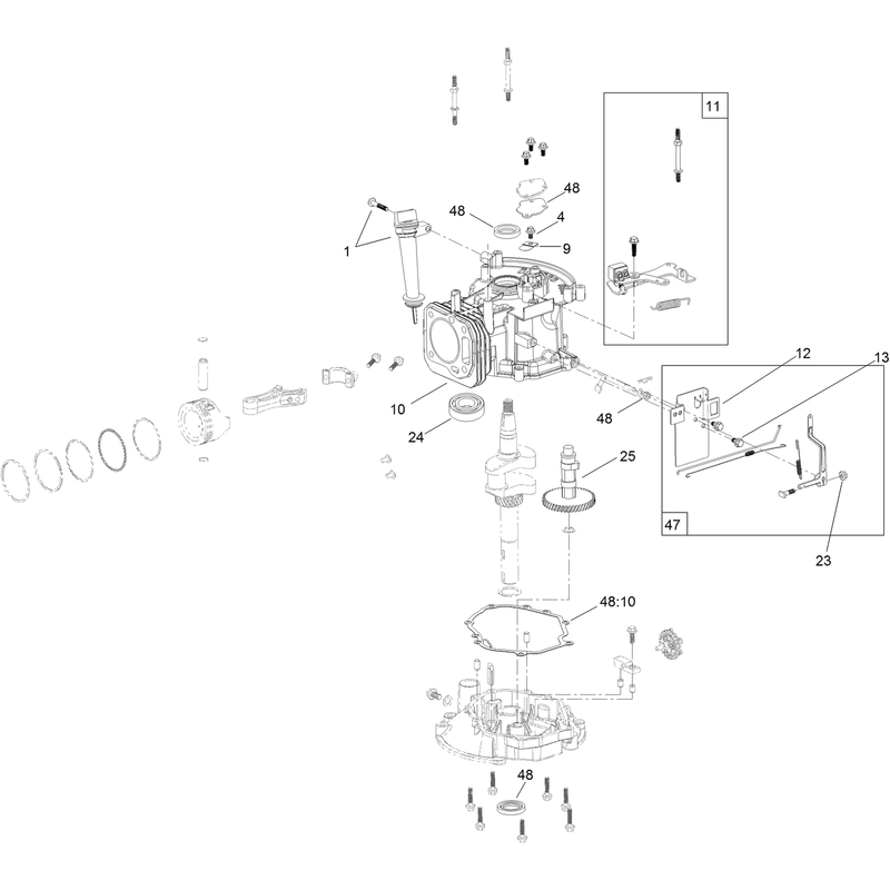 Dipstick and Gasket Assembly Engine Assembly No 120-4411