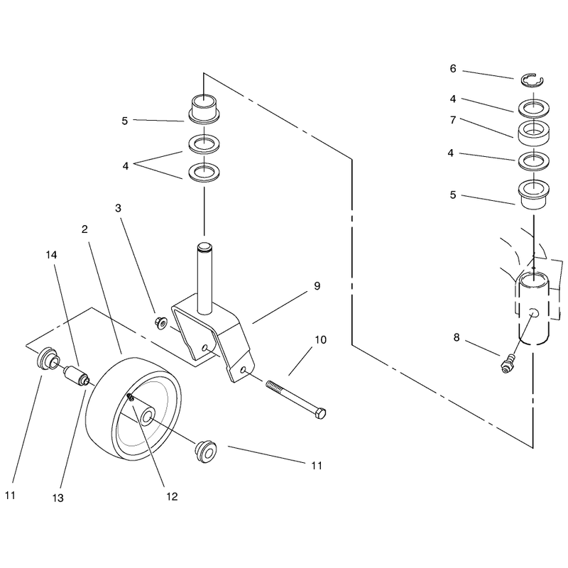 Caster Fork Assembly