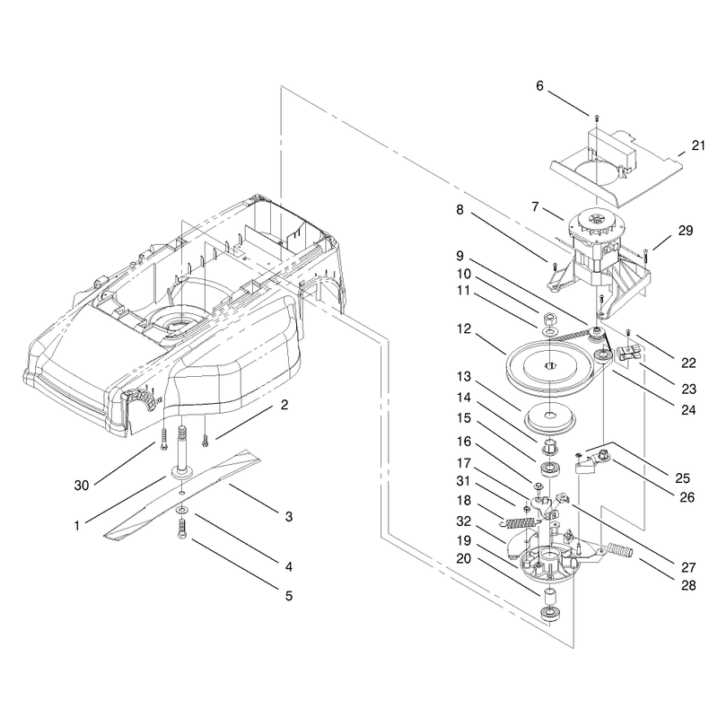 Motor and Blade Assembly