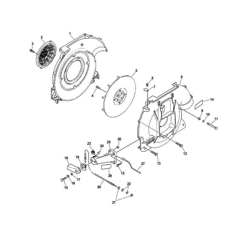 Fan Cover,Throttle Cable