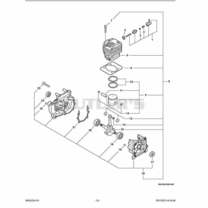 Engine, Short Block - SB1059, Decompression Assembly