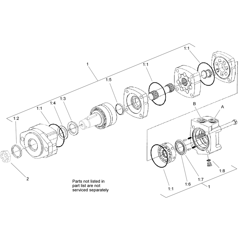 Hydraulic Motor Assembly No 98-8280
