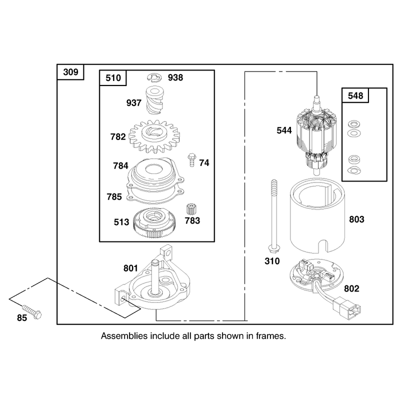 Engine Briggs and Stratton Model 12h807-1760-E1 Model No 20021 Serial No 9940000 - 9941632