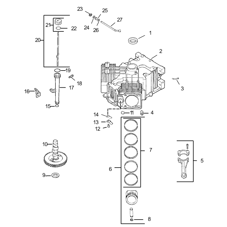 Crankcase Assembly Kohler CV20S PRO 65593