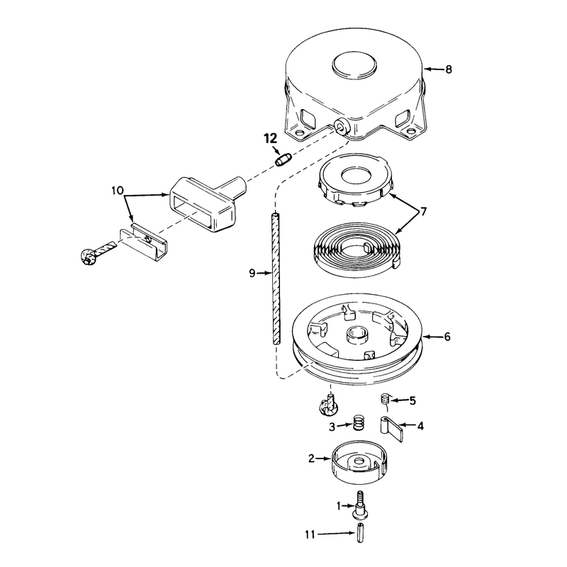 Rewind Starter No 590420a