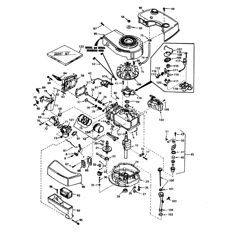Engine Tecumseh Model No Tnt 100-10077d