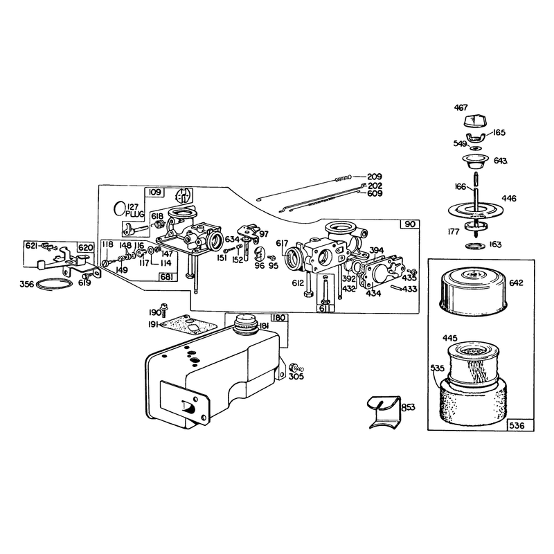 Engine Briggs and Stratton Model 130902-0543-01
